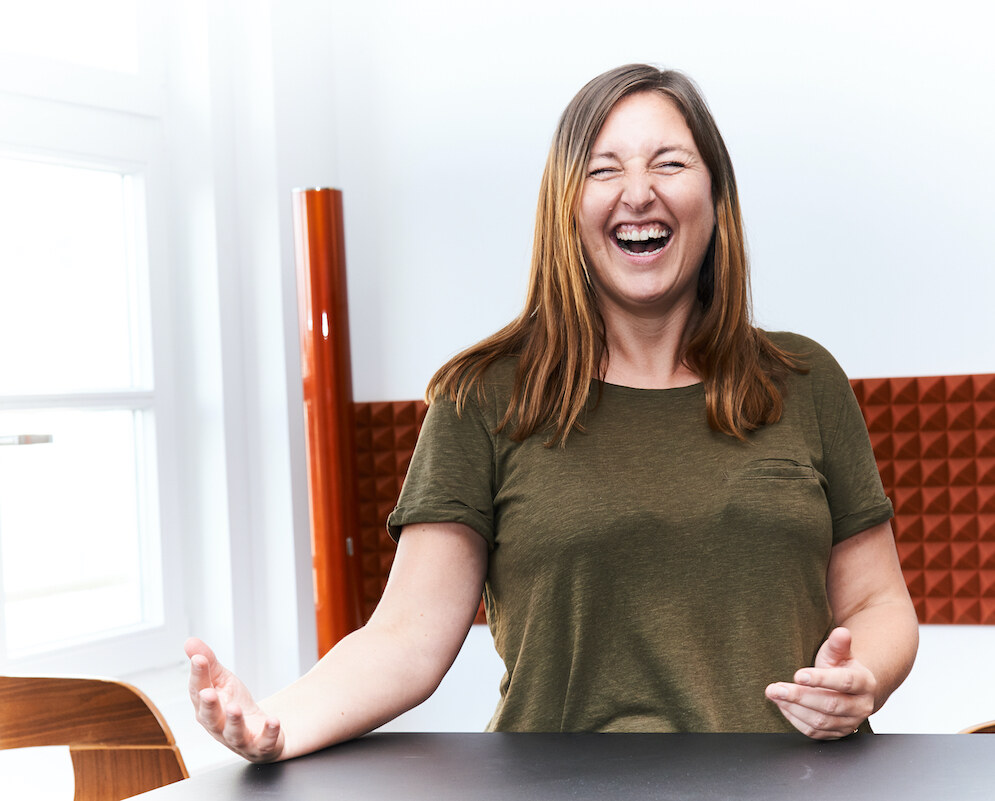 Christine Hasebrink laughing